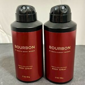 Bath & Body Works Lot of 2 Bourbon Men’s Collection Body Spray Pepper Amber Oak
